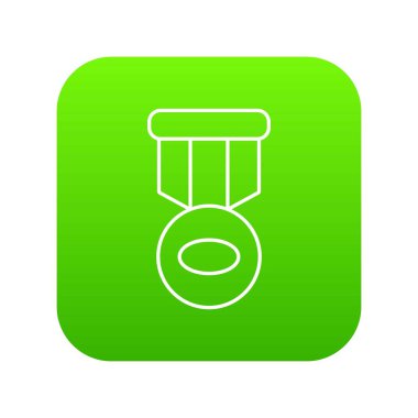 Hokey madalya yeşil simge vektör