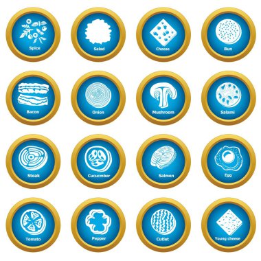 Dilim yiyecek Icons set, basit tarzı