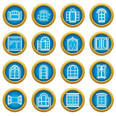 Pencere tasarım simgeler kümesi, basit tarzı