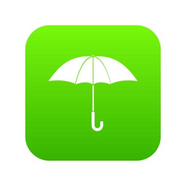 Şemsiye simgesi dijital yeşil
