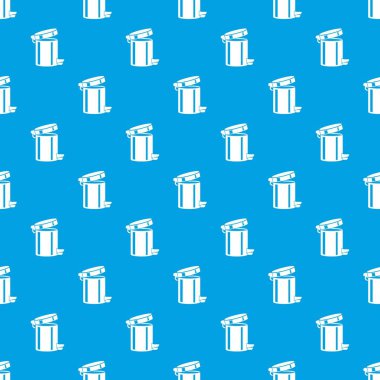 Çöp kutusu desen vektör kesintisiz mavi