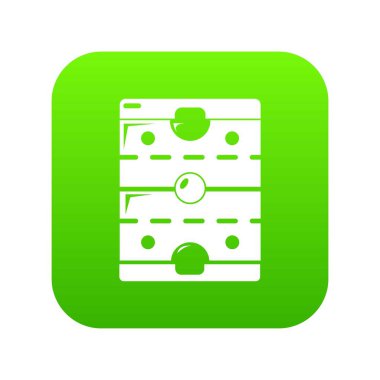 Hokey buz kitlesi yeşil simge vektör