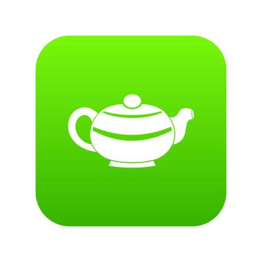 Çin çaydanlık simgesi dijital yeşil