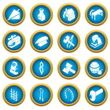 Demirci araçları Icons set, basit tarzı