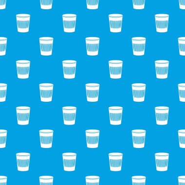 Çöp kutusu desen vektör kesintisiz mavi