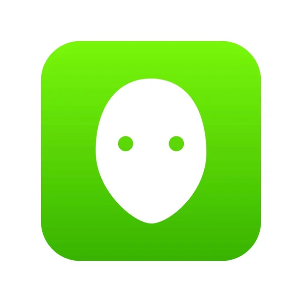 Hokejový brankář helmu zelená ikona Vektor — Stockový vektor
