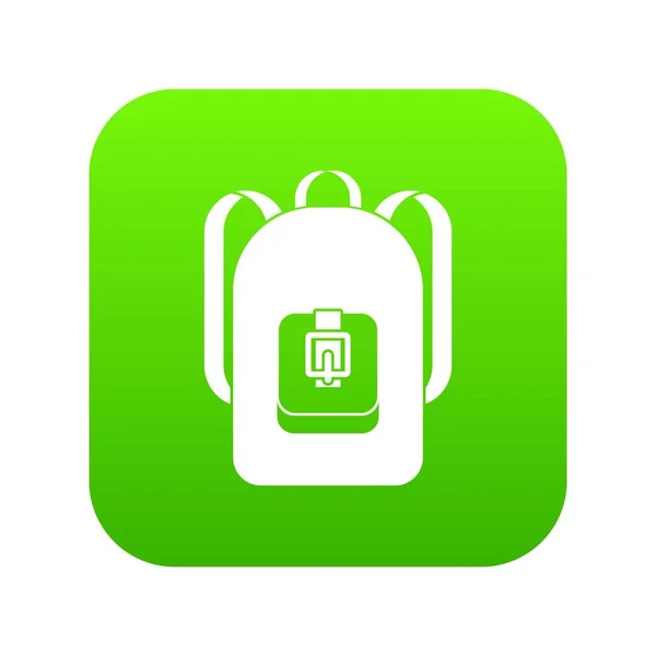 Піктограма рюкзака цифровий зелений — стоковий вектор