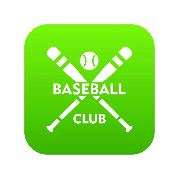 Honkbal club pictogram groen vector — Stockvector
