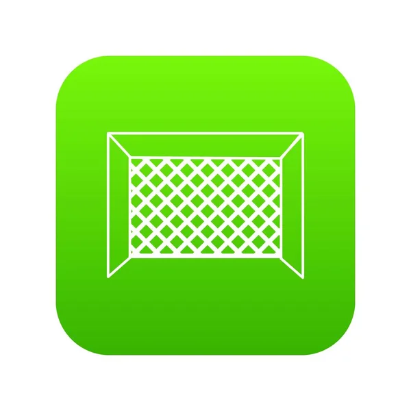 Hockey puerta icono verde vector — Vector de stock