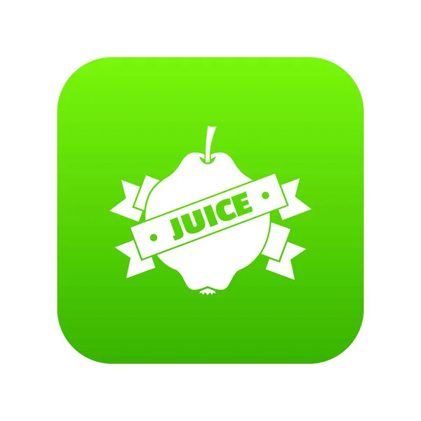 Icône de jus de fruit vecteur vert — Image vectorielle