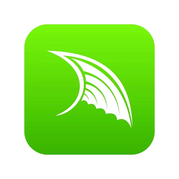 Icono de ala verde digital — Vector de stock