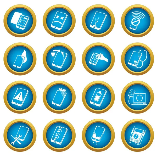 Onarım telefonları Icons set, basit tarzı düzeltmek