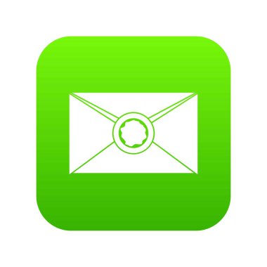 Balmumu mührü simge sayısal yeşil zarf