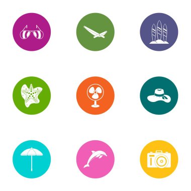 Gezi Icons set, düz stil