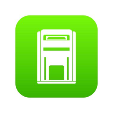 Kare posta kutusu simgesini dijital yeşil