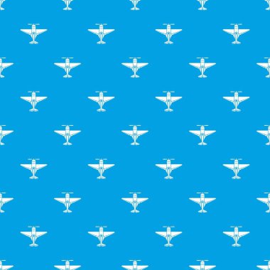 Küçük uçak desen vektör kesintisiz mavi