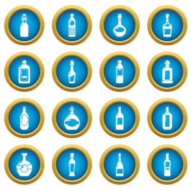 Şişe Icons set, basit tarzı