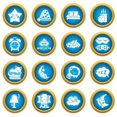 Uyuyan Icons set, basit tarzı