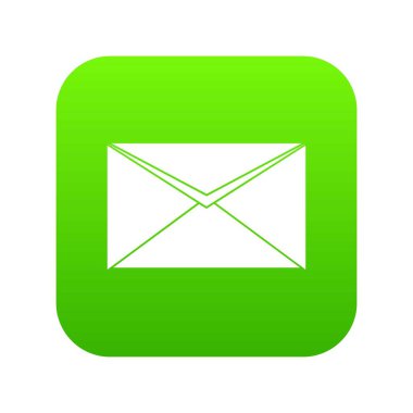 Kapalı zarf simgesi dijital yeşil