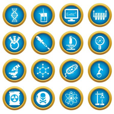 Kimya Laboratuvarı Icons set, basit tarzı