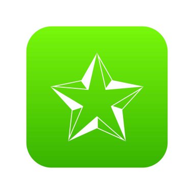 Yıldız simgesi dijital yeşil