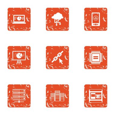 Veri noktası simgeler kümesi, grunge tarzı