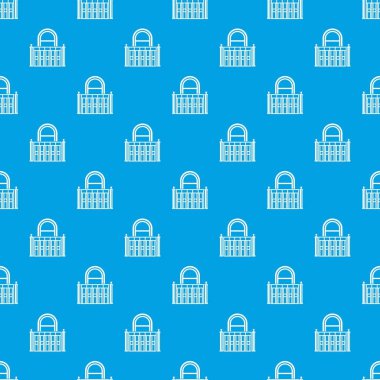 Binanın balkon desen vektör kesintisiz mavi