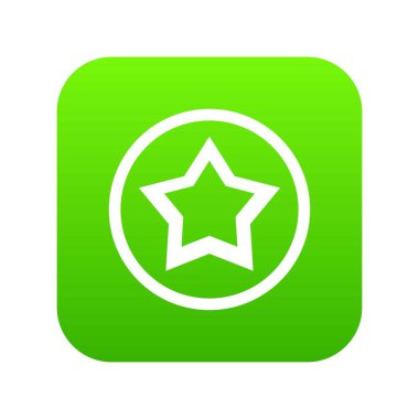 Yıldız simgesi dijital yeşil