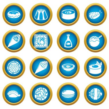 Japonya gıda Icons set, basit tarzı