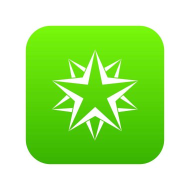 Yıldız simgesi dijital yeşil