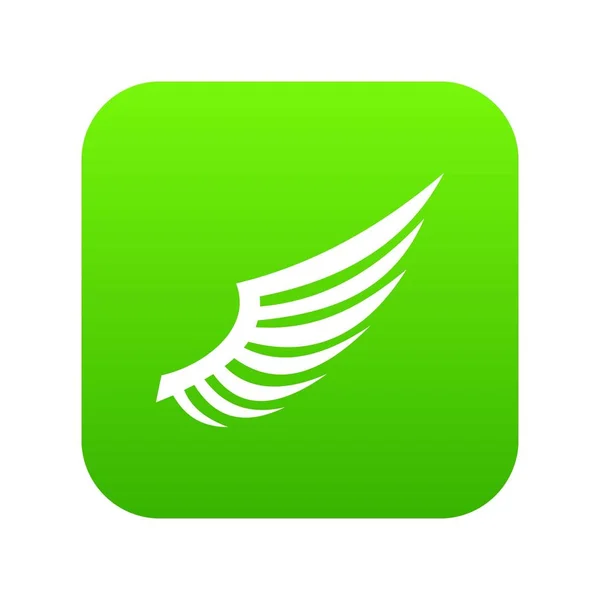 Vleugel pictogram digitale groen — Stockvector