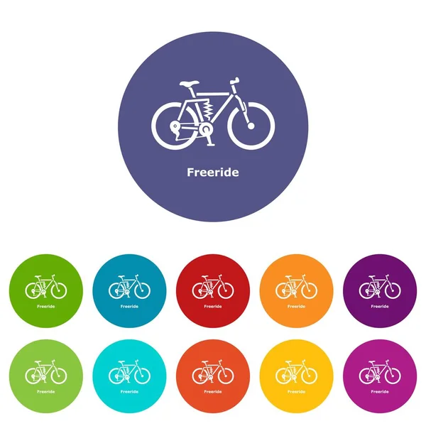Icono de bicicleta freeride, estilo simple — Vector de stock