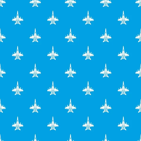 전쟁 비행기 패턴 벡터 원활한 블루 — 스톡 벡터