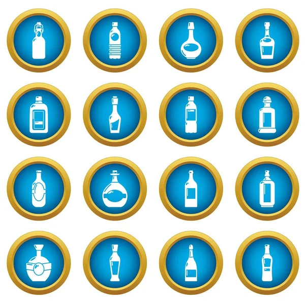 Şişe Icons set, basit tarzı