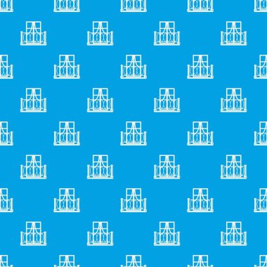 Açık balkon desen vektör kesintisiz mavi