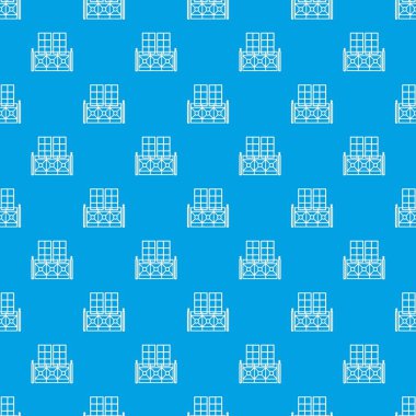 Çift balkon desen vektör kesintisiz mavi