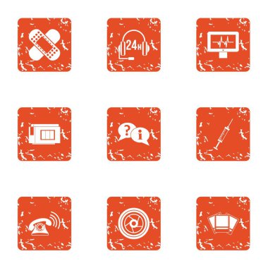 Taşınabilir telefon simgeler kümesi, grunge tarzı