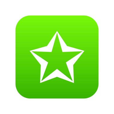 Yıldız simgesi dijital yeşil