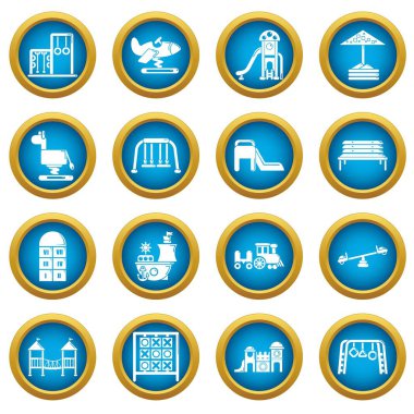 Bahçesi ekipman Icons set, basit tarzı