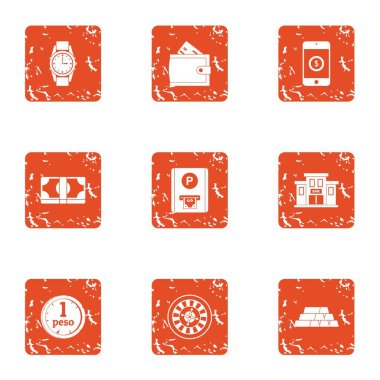 Mevcut para simgeler kümesi, grunge tarzı