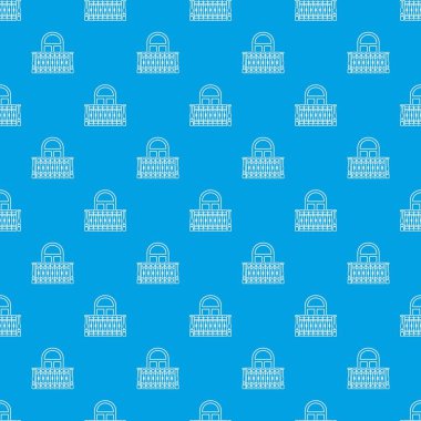 Balkon desen vektör kesintisiz mavi tasarım