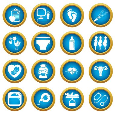 Gebelik Icons set, basit tarzı