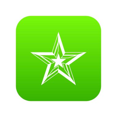 Yıldız simgesi dijital yeşil