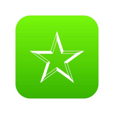 Yıldız simgesi dijital yeşil