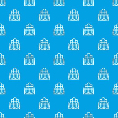 Lüks balkon desen vektör kesintisiz mavi