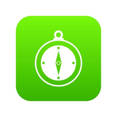 Pusula simgesini dijital yeşil