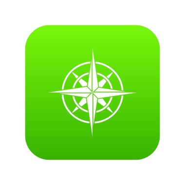 Antik pusula simgesini dijital yeşil