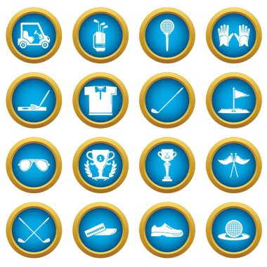Semboller, basit tarzı golf Icons set