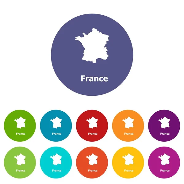 Francia mapa icono, estilo simple — Vector de stock