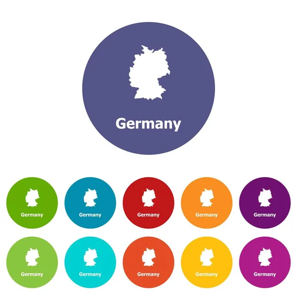 Niemcy Mapa ikona, prosty styl — Wektor stockowy